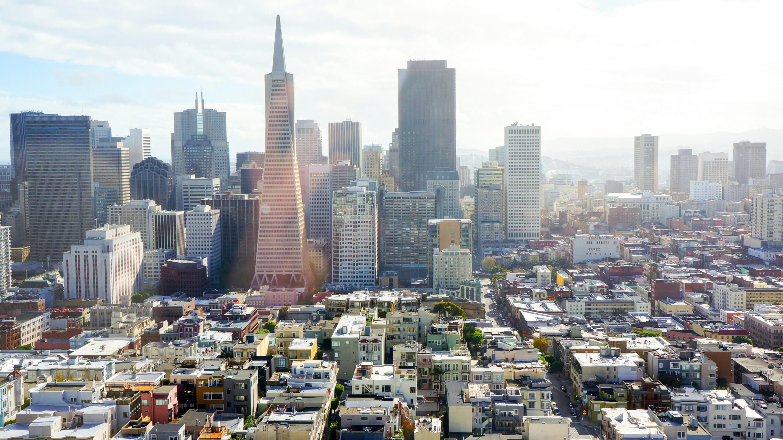 Downtown San Francisco Drone Shot