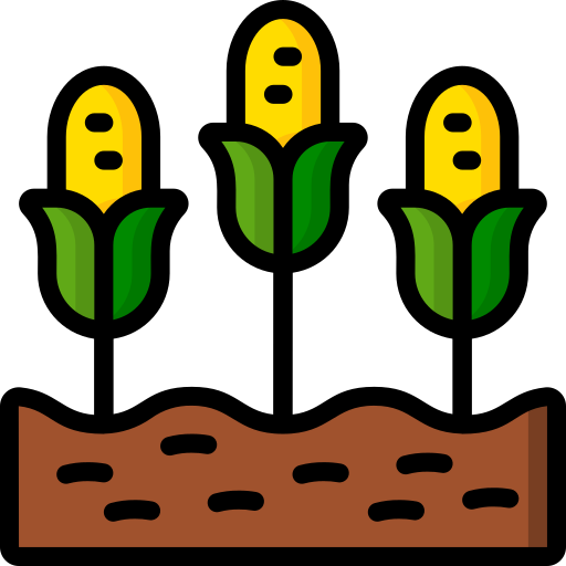 farming row crops flat icon
