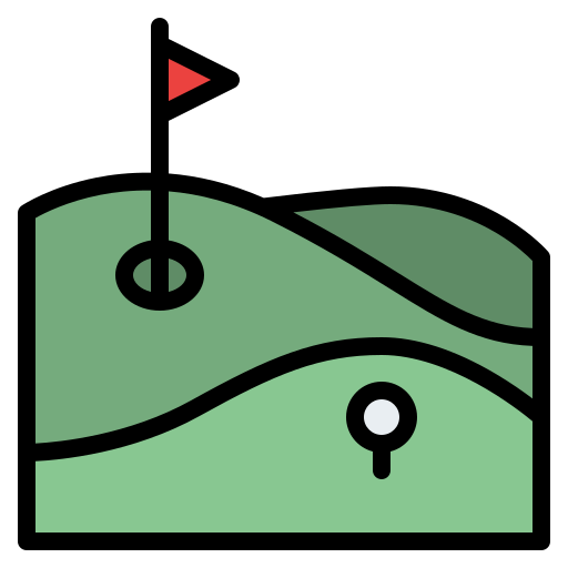 golf course flat icon golf course flat icon