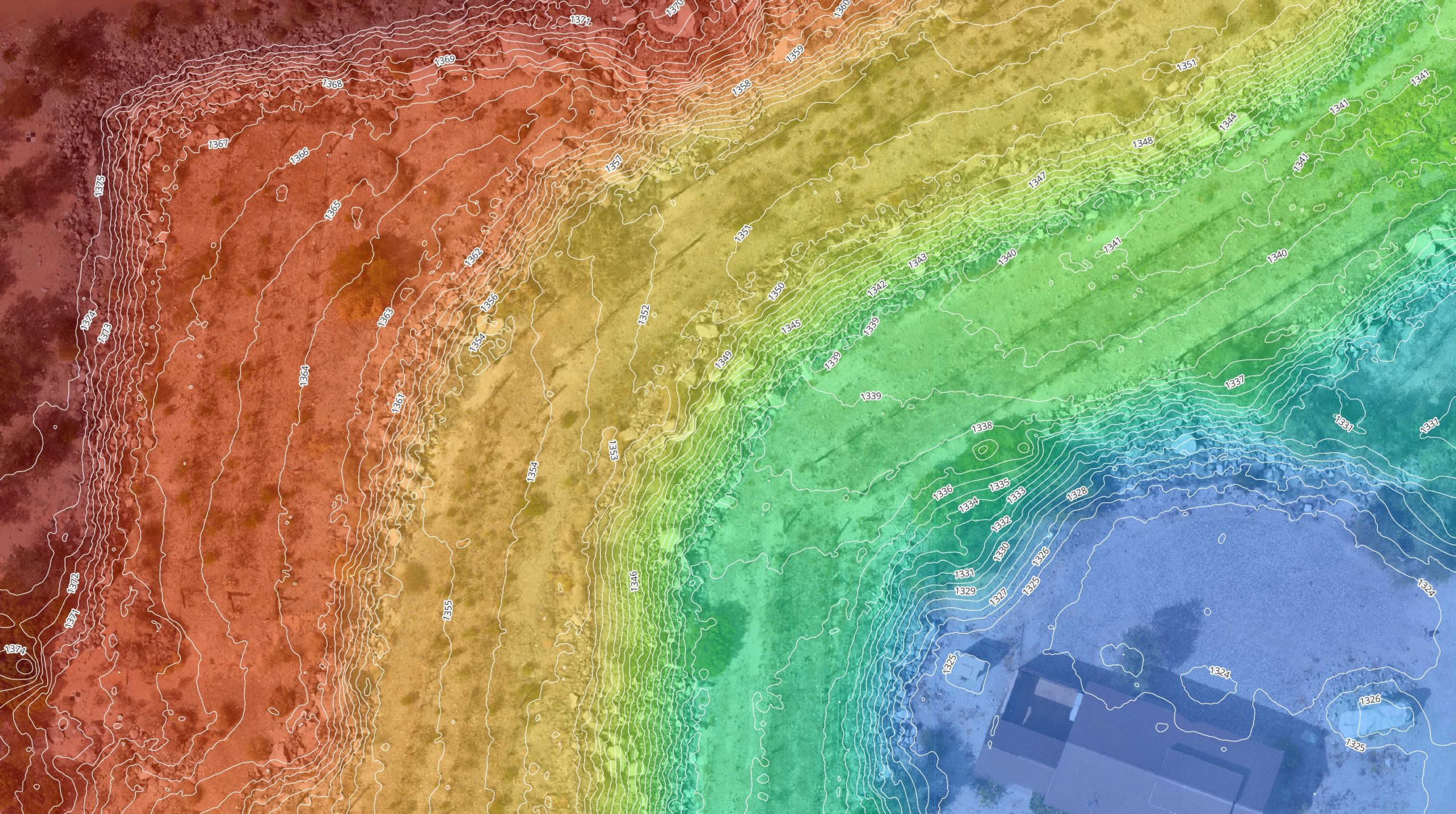 verrado-contours LiDAR Drone Mapping Services